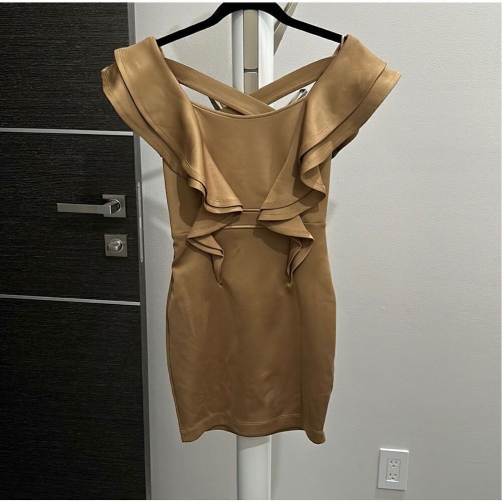 Tan Babydoll Style Dress